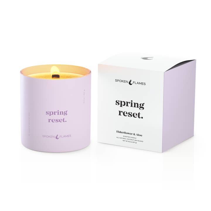 *BEST SELLER* Spring Reset Candle | Elderflower & Aloe | 8oz for wholesale by Spoken Flames
