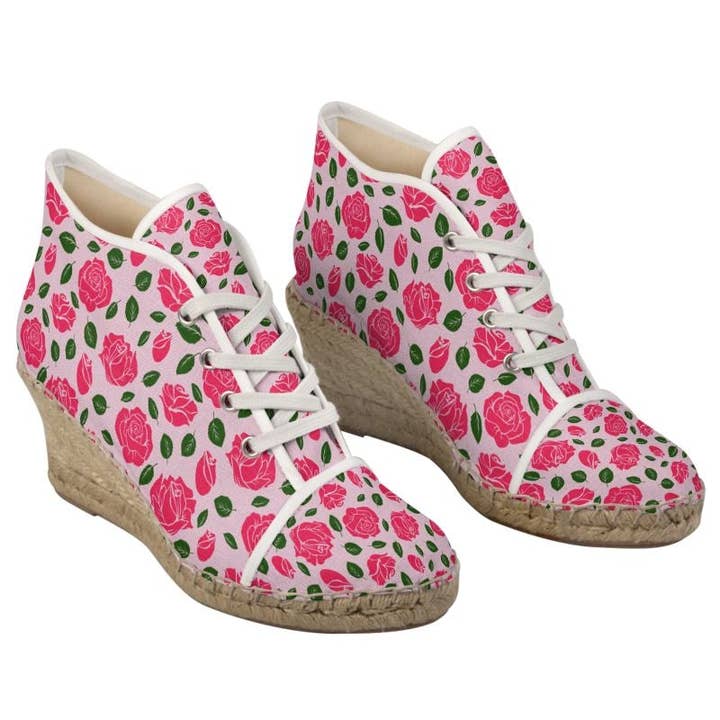 Rose dames espadrilles met sleehak voor wholesale door Sorbey