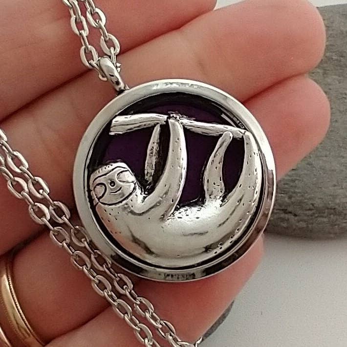 Chunky Sloth Necklace, Kid's Necklace, Animal Jewelry for wholesale by Piccadilly Pendants