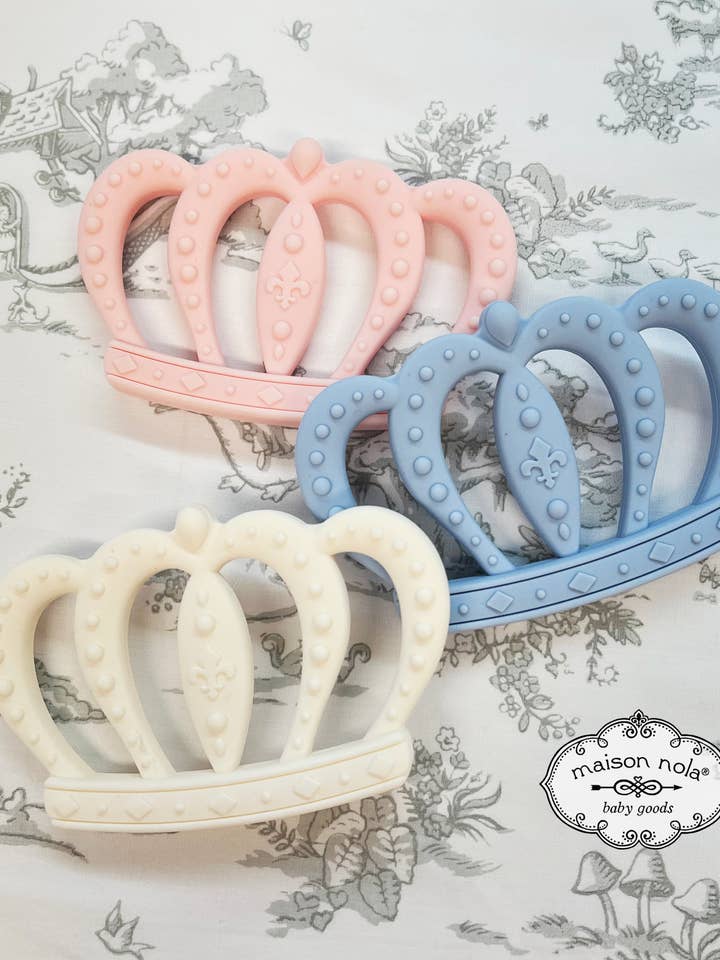 Crown Silicone Teether for wholesale by Maison Nola Baby