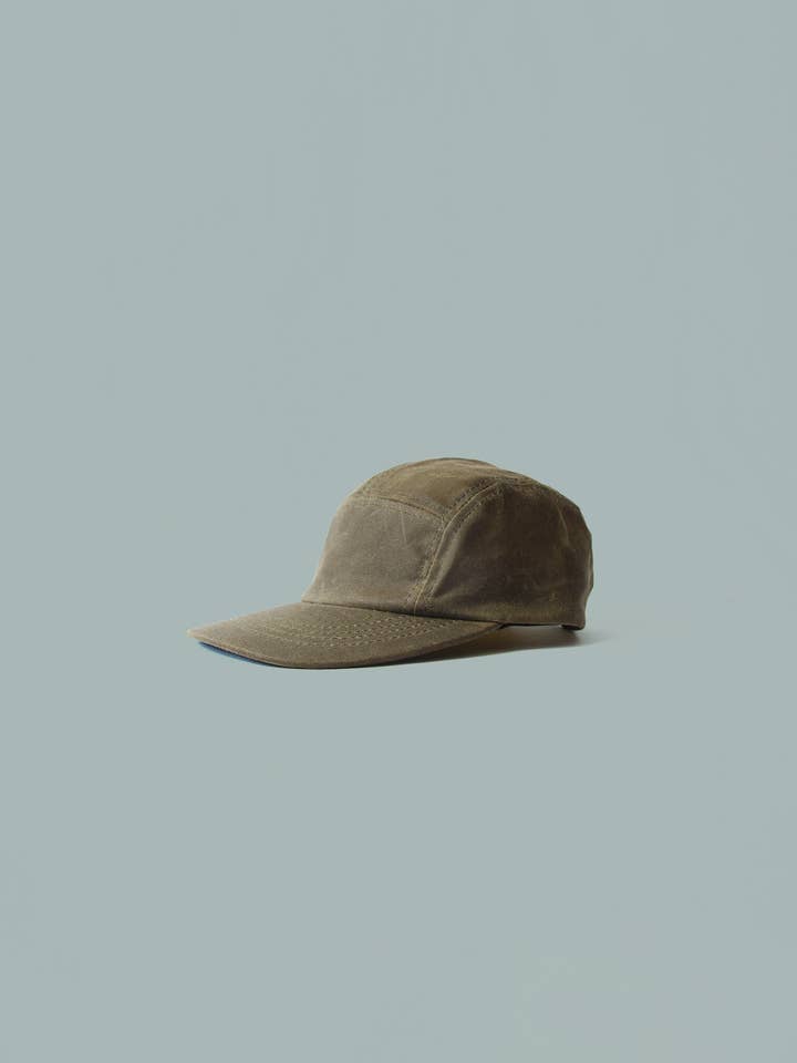Kids 5 Panel - Blank - Army Waxed Cotton for wholesale by Muttonhead