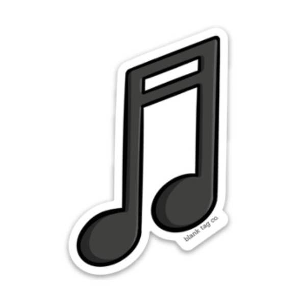Blank Tag Co.® Waterproof Sticker - Two Sixteenth Note for wholesale by Blank Tag Co. - Waterproof Stickers