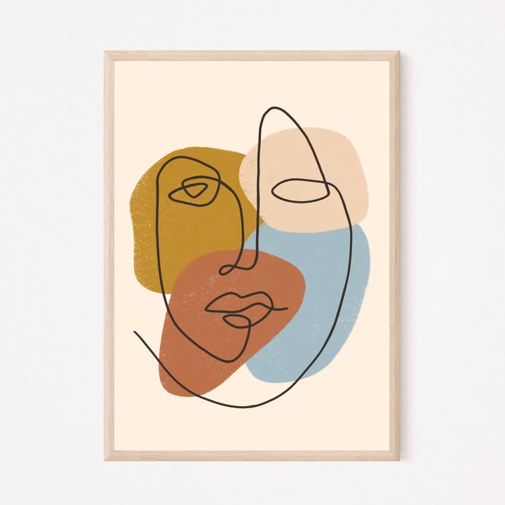 Abstract Face Print for wholesale by Brooklyn Horne Art