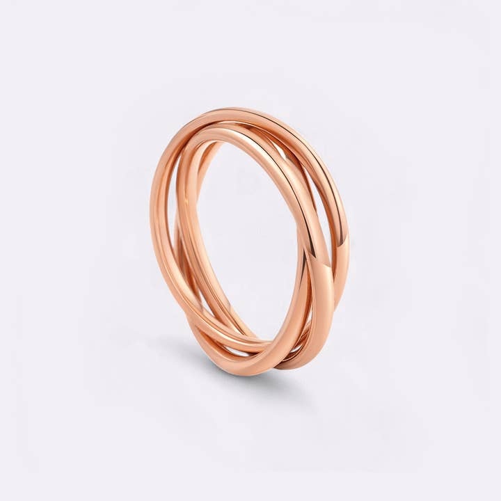 Mint & Lily - Wholesale Band/Stacked Ring - Dainty Interlocking Fidget Ring
