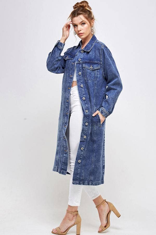 denim trenchcoat