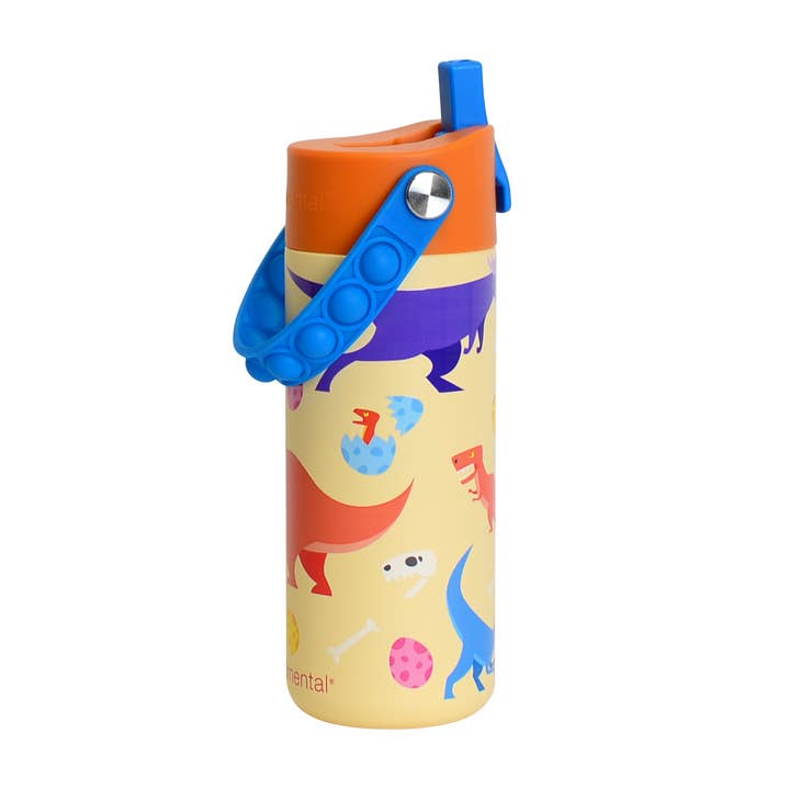 Elemental - Wholesale Water Bottle - Core Insulated Pop Fidget Handle Bottle 18oz - Dino Rage1