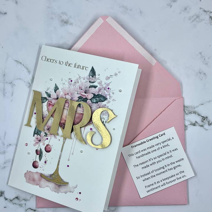 D. Johnson & Co Greetings - Wholesale Bridal Shower Card - Cheers to the future Mrs. Bridal Shower Card4