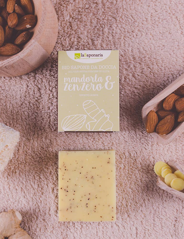 La Saponaria - Wholesale Bar Soap - Almond and Ginger Shower Soap (100 g)1