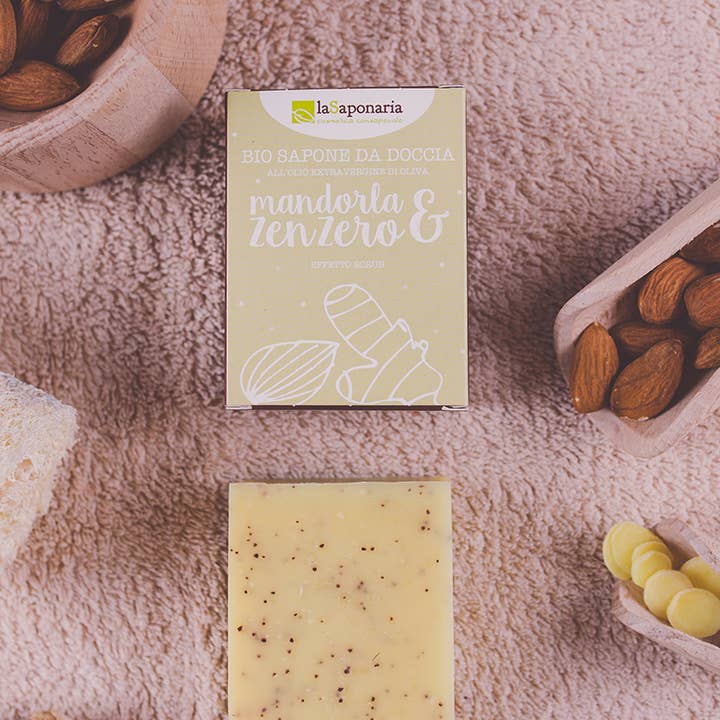 La Saponaria - Wholesale Bar Soap - Almond and Ginger Shower Soap (100 g)1