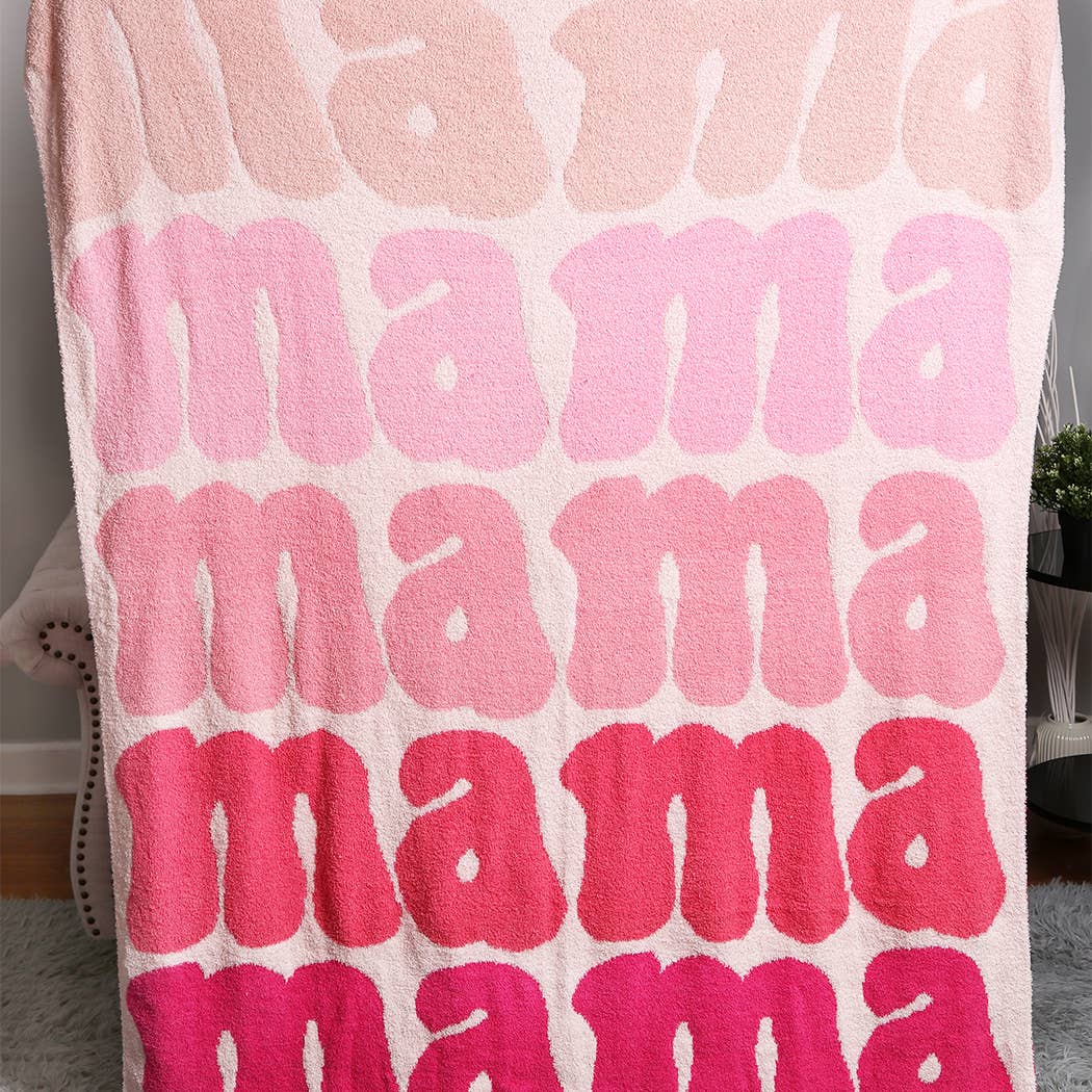 Pink Mama Colorful Typography Soft Cozy Throw   for wholesale on Faire1
