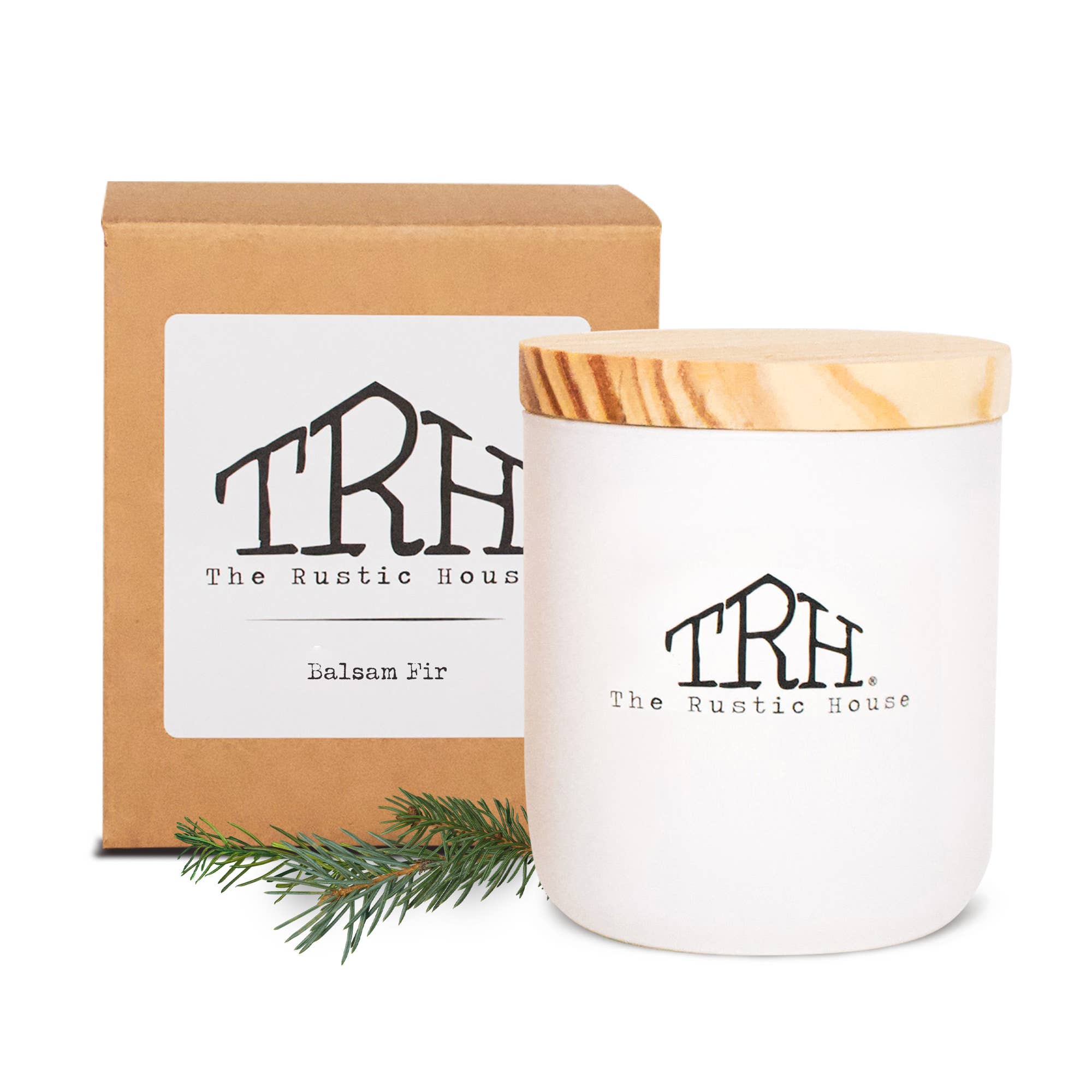The Rustic House - Wholesale Jar/Filled Candle - Balsam Fir | White Soy Candle + Gift Box | 8oz.1