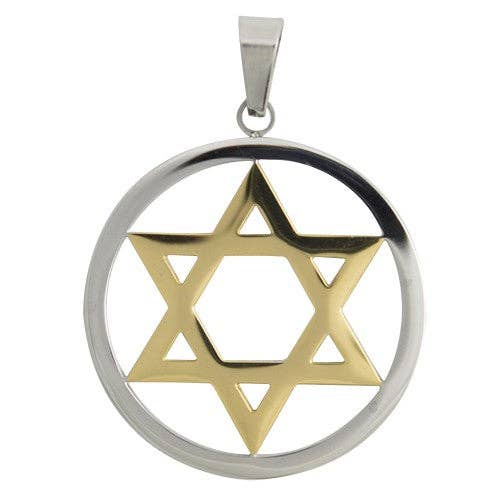 Two Tone Star of David Pendant for wholesale by NYMAN JEWELERS