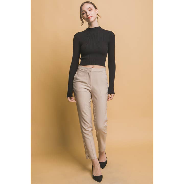 Apolline - Venta al por mayor Jersey de punto - Mujer - Jersey de canalé de cuello alto2