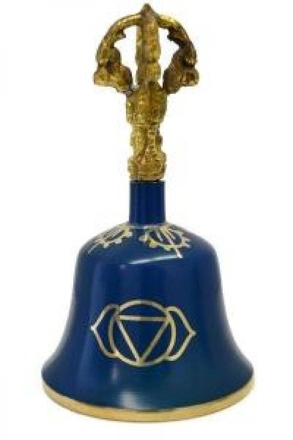 GREENROOTS USA LLC - Wholesale Meditation Supplies - Blue "Third Eye Chakra" Tibetan Bell (Note "E")0