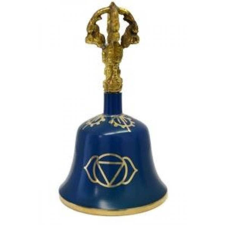 GREENROOTS USA LLC - Wholesale Meditation Supplies - Blue "Third Eye Chakra" Tibetan Bell (Note "E")