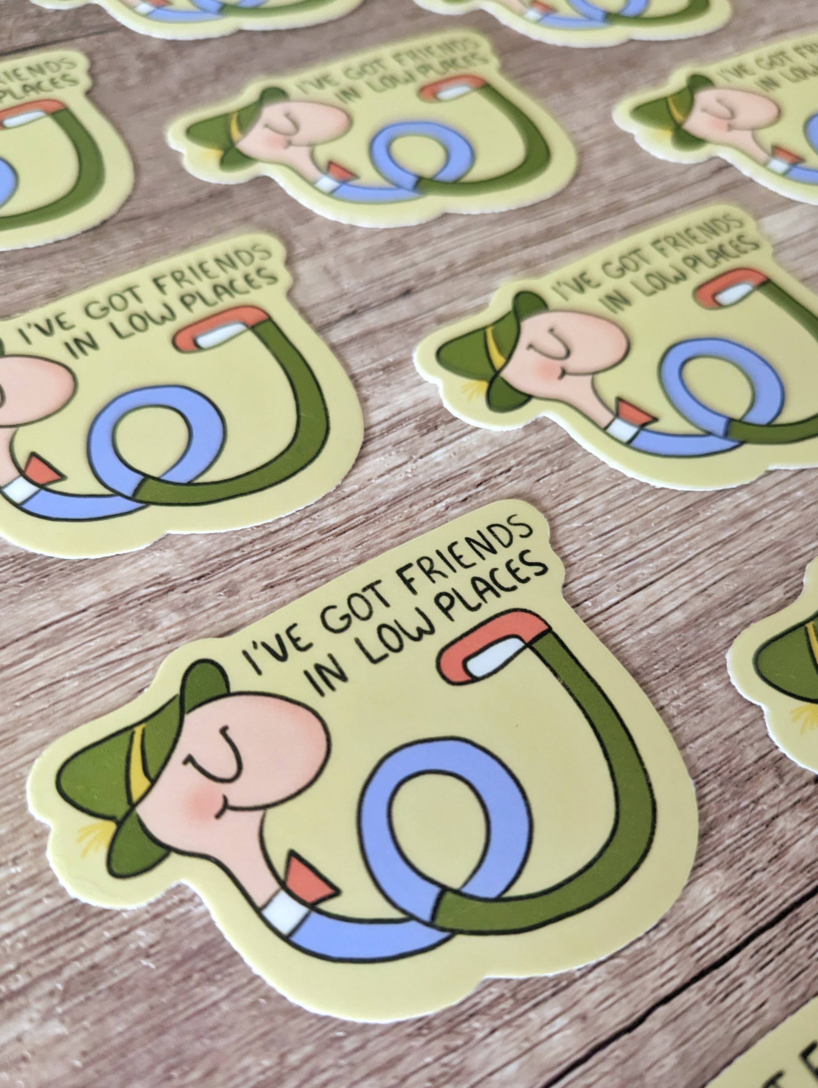 Sadsquatch - Wholesale Sticker - Friends In Lowly Places - Cute Richard Scarry Worm Sticker2