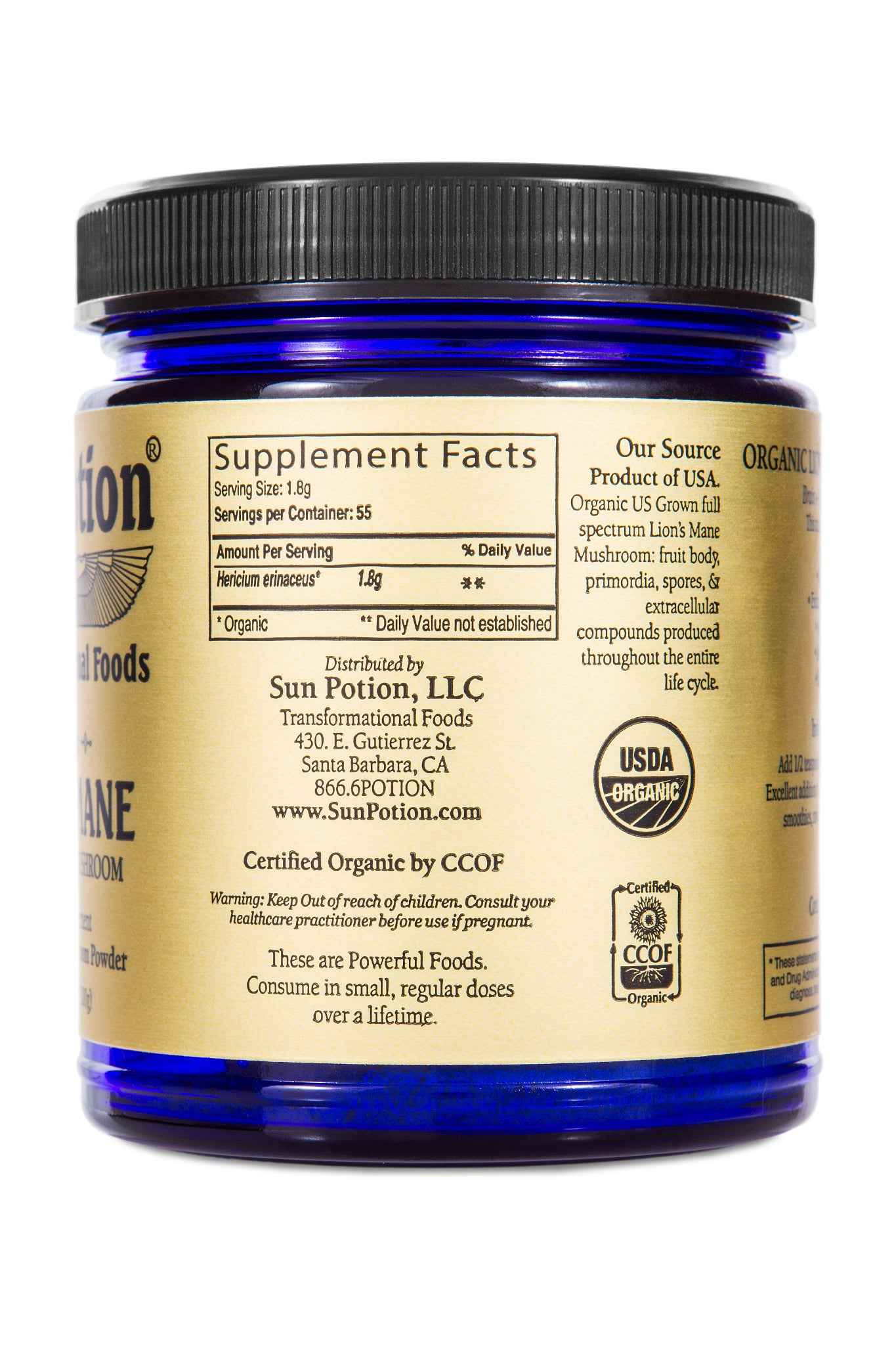 Sun Potion - Wholesale Protein/Superfood Powder - Lion's Mane (Organic) 100 grams8