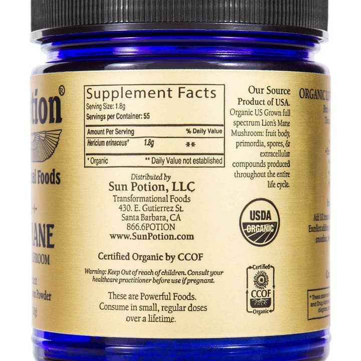 Sun Potion - Wholesale Protein/Superfood Powder - Lion's Mane (Organic) 100 grams8