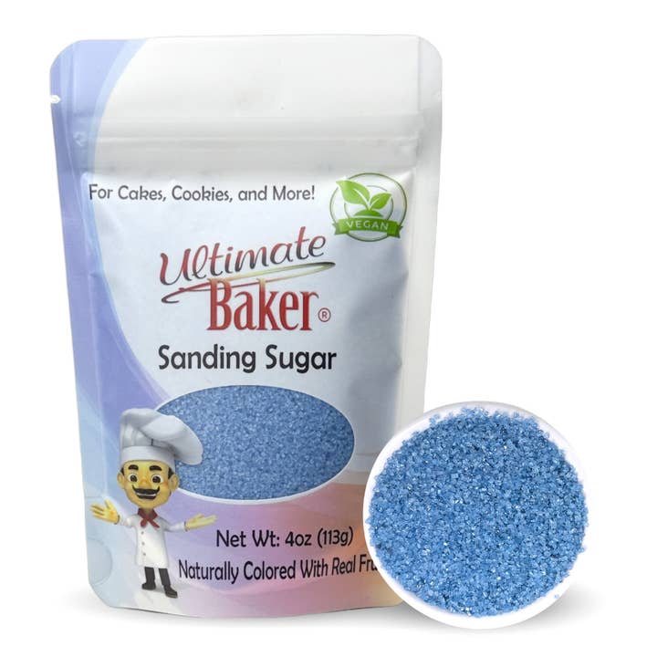 Ultimate Baker - Wholesale Sugar/Sweetener - Ultimate Baker Natural Sanding Sugar Sky Blue (1x4oz)0
