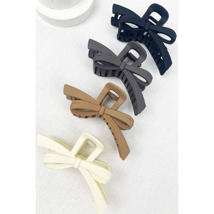MIX COLOR Knotted Bow Hair Clip Claw for wholesale on Faire
