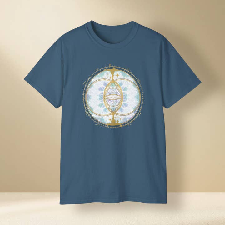 Avalon Portal Hellig Geometri Elver Unisex Bomulds T-Shirt for engroshandel hos Spirit of Lemuria