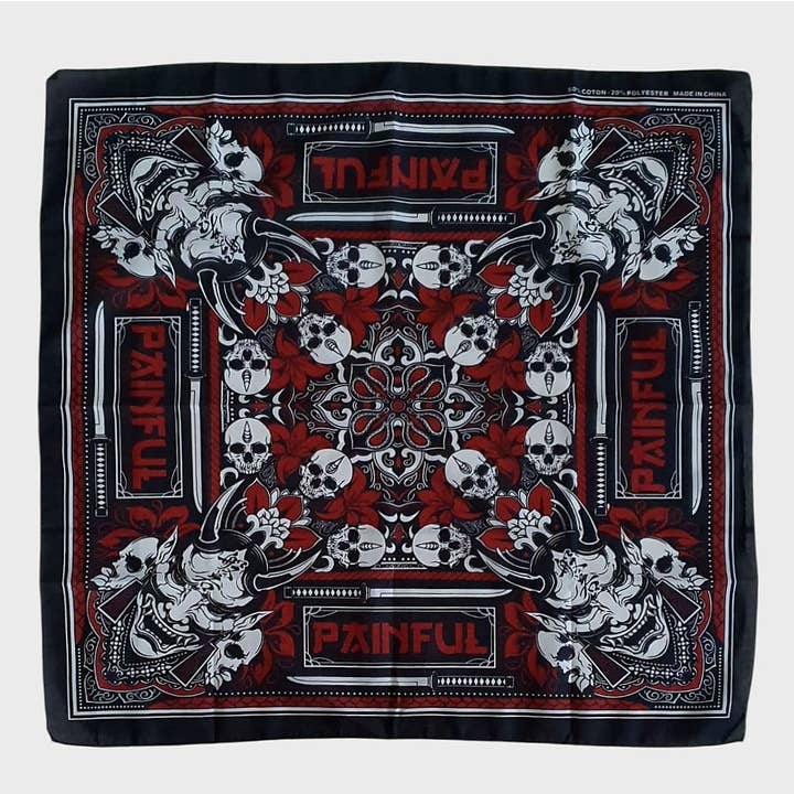 Painful Clothing - Wholesale Bandana - Unisex - Hannya Bandana