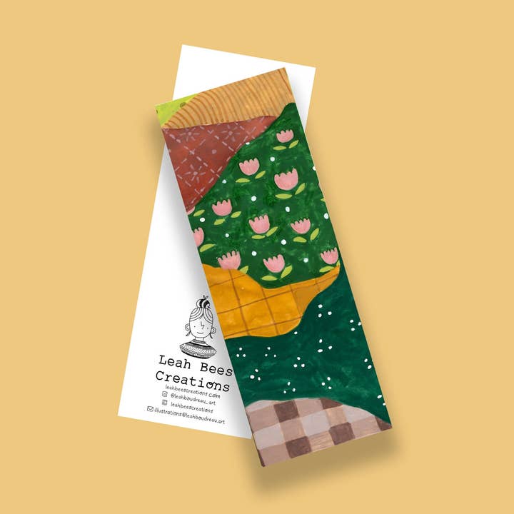Quilted landscape— Bookmark for wholesale by Leah Bees Creations