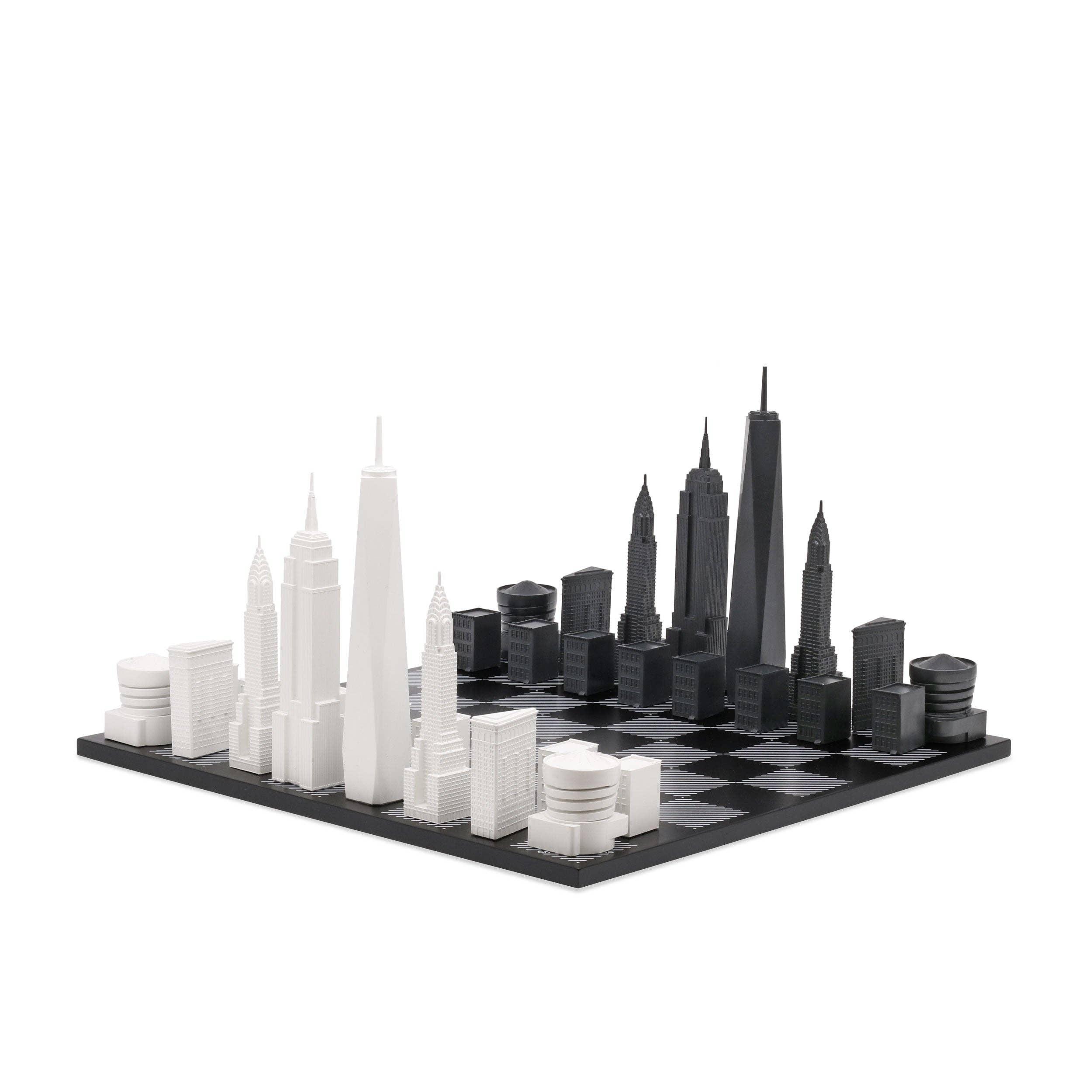 Skyline Chess - Vendita all'ingrosso Giochi da tavolo - Set di scacchi Skyline New York City Edition con skyline iconico1