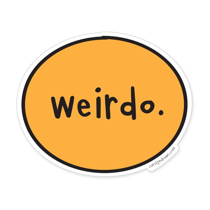 Weirdo Vinyl Sticker for wholesale by carolyndraws