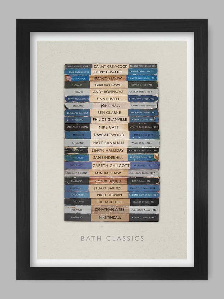 Bath Classics - Rugby poster print for wholesale by The Northern Line