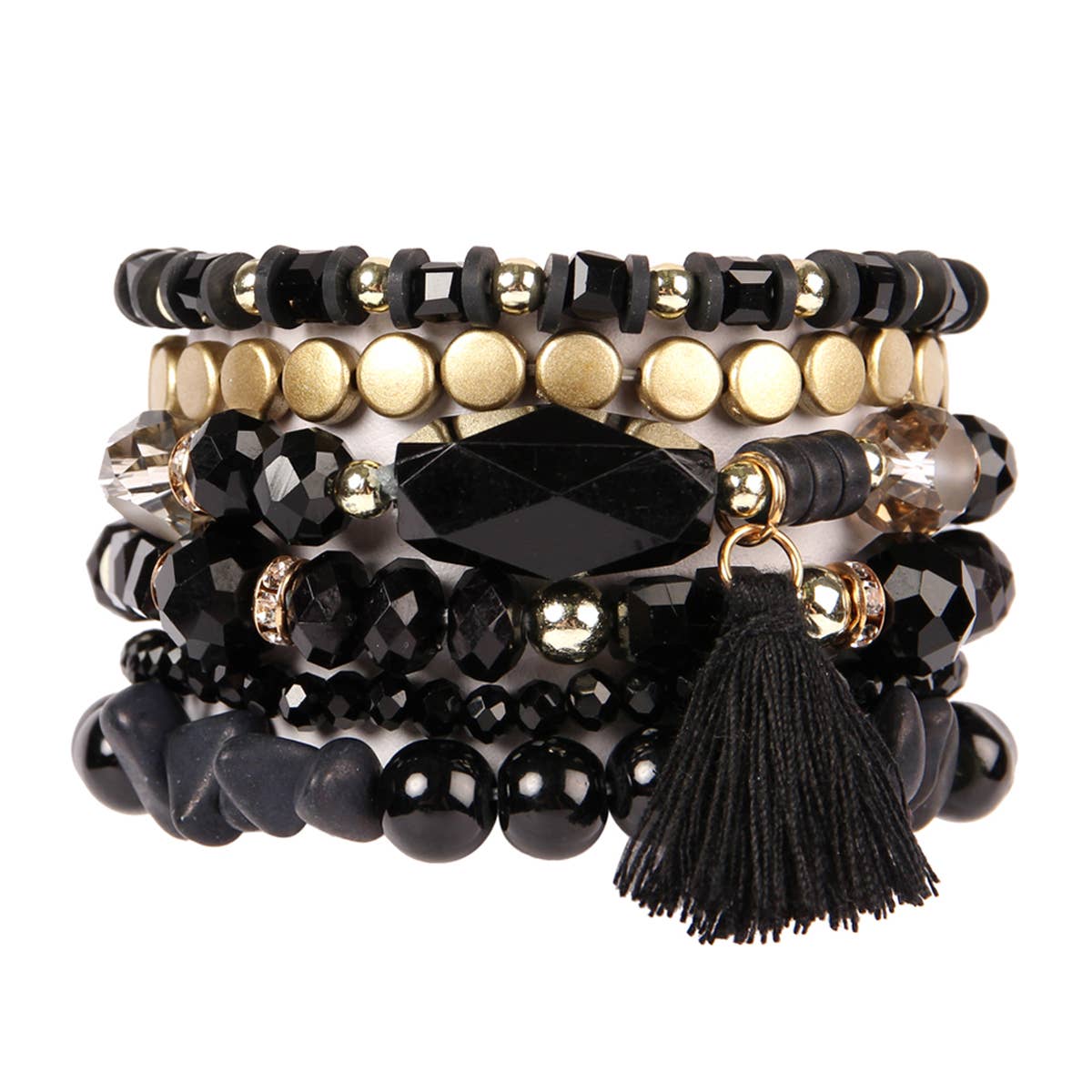 MYS Wholesale Inc - Wholesale Beaded Bracelet - Boho Charm Tassel Bracelet0