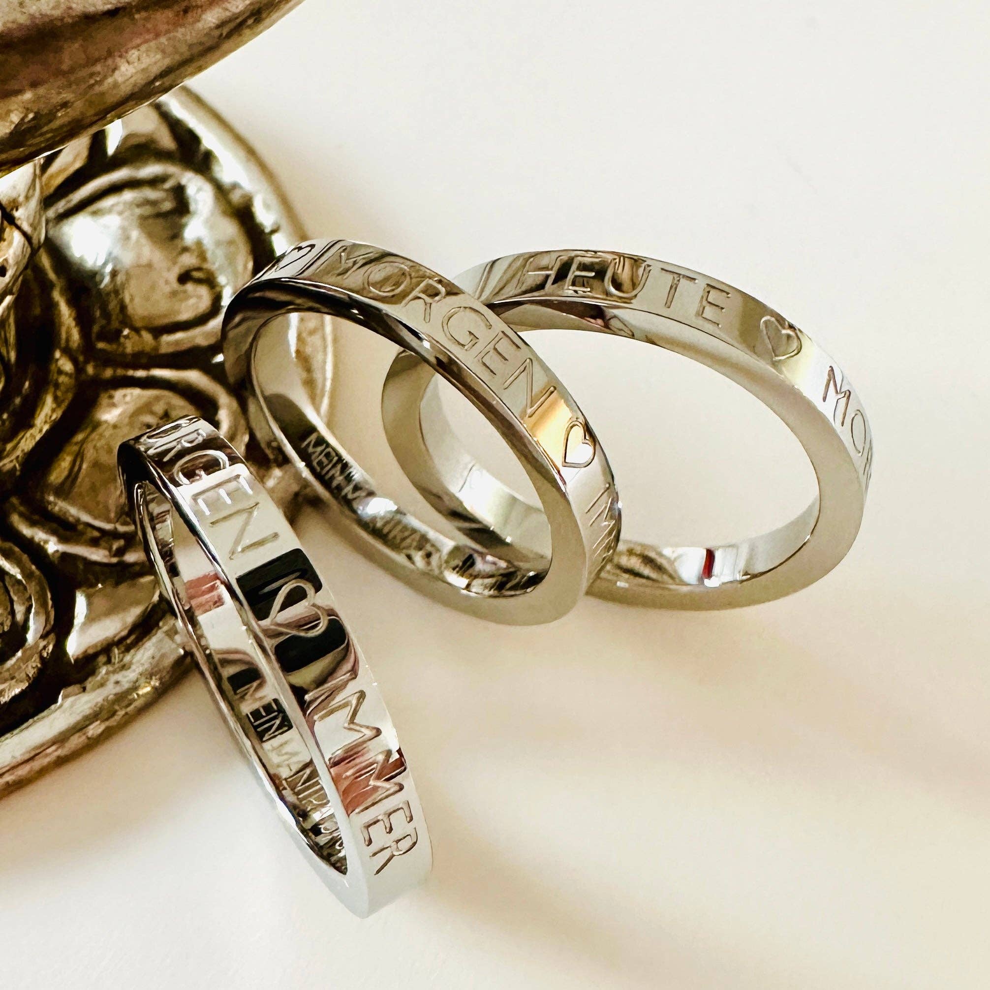 Mein Mantra – Großhandel Band/Stapelring – Mantraring - HEUTE MORGEN IMMER1