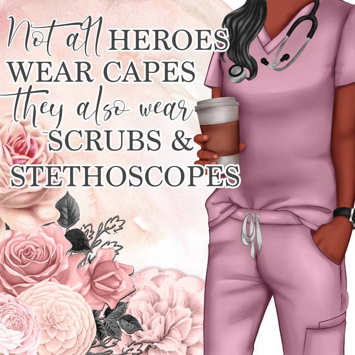 LGH Designs - Wholesale Insulated Mug/Tumbler - Nurse Tumbler CNA Tumbler Personalized Gift For Nurse Tumbler 20 Ounce Nurse Tumbler | African American Nurse 20oz Tumbler Design