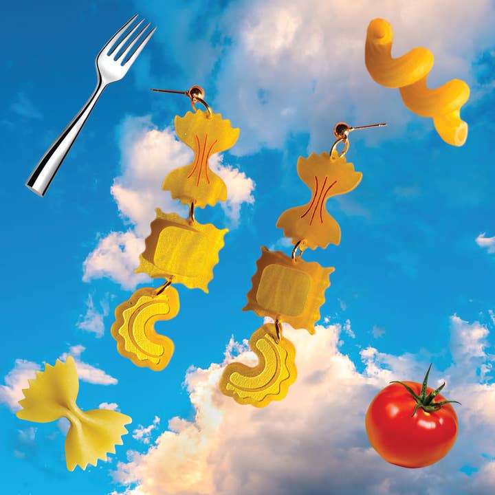 No Guts No Glory Jewelry + Co - Wholesale Dangle Earrings - Pasta Trio Earrings0