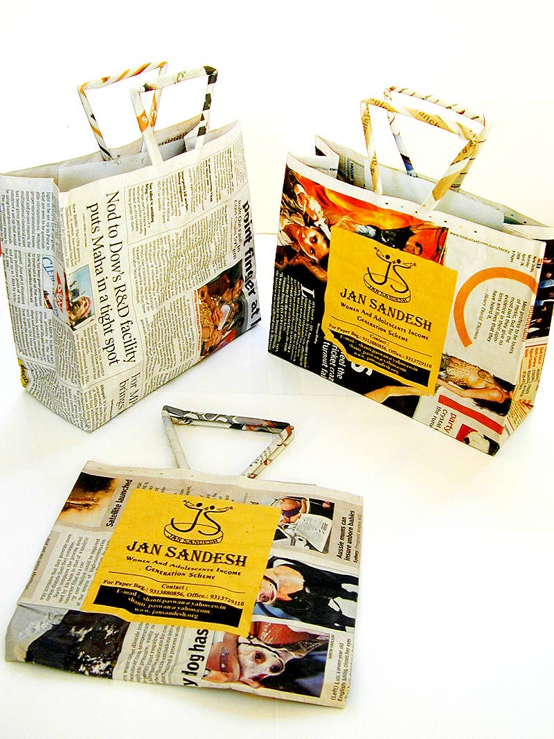 Tika – Saco de presente por atacado – Sacos de Jornal Reciclado (25 unidades)2