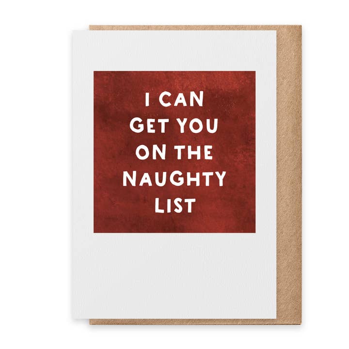 Naughty List - Greeting Card (Christmas) for wholesale by Paisley & Parsley