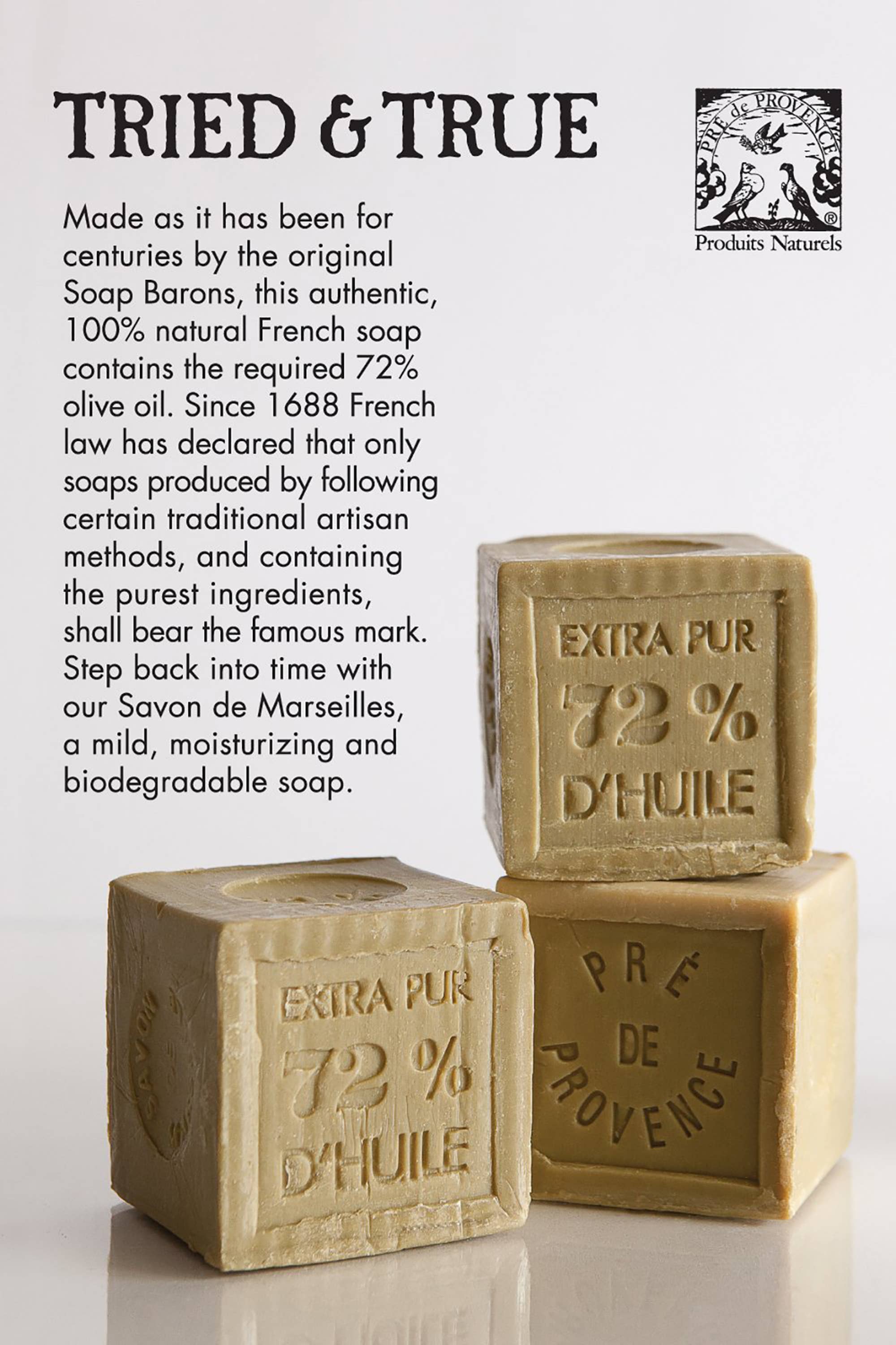 European Soaps - Wholesale Bar Soap - 72% Marseille Soap Cube 300g6