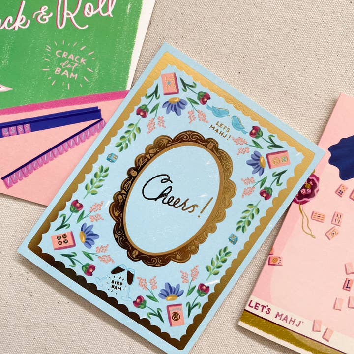 The First Snow – wholesale Födelsedagskort – Låt oss Rack and Roll! Mahjong födelsedagskort 2