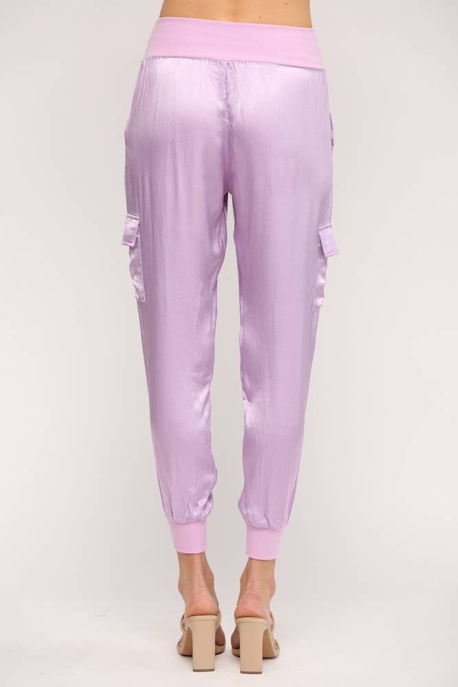FATE - Wholesale Pants - Women's - SATIN CARGO JOGGER PANTS FP317627