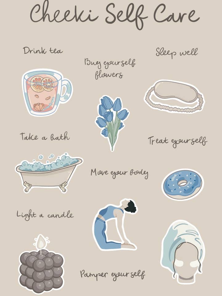 Foglio adesivo Self Care per la vendita all'ingrosso da parte di Cheeki Collection