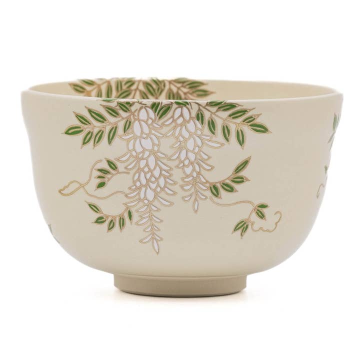 Tezumi - Wholesale Bowl - Japanese Matcha Bowl - 宮地英香 Eikō Miyaji - Purple Wisteria Kyo-yaki Chawan - 300ml1