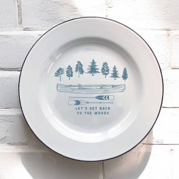 Sovende Bjorn - Wholesale Decorative plate/dish/bowl - Let's get back to the woods Decorative Enamel Plate0