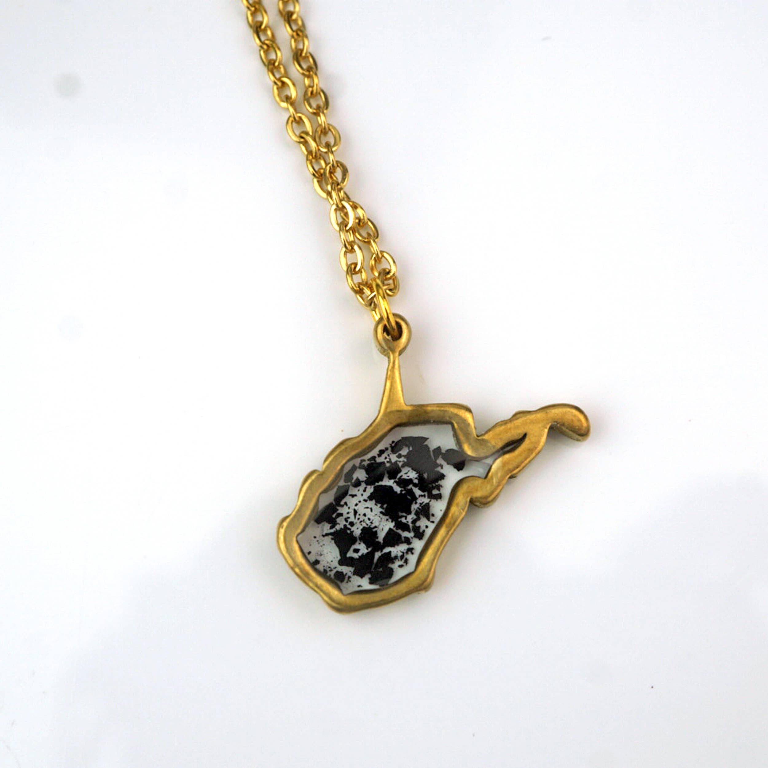 The Pretty Pickle - Wholesale Pendant/Charm Necklace - Small West Virginia Botanical Necklace5