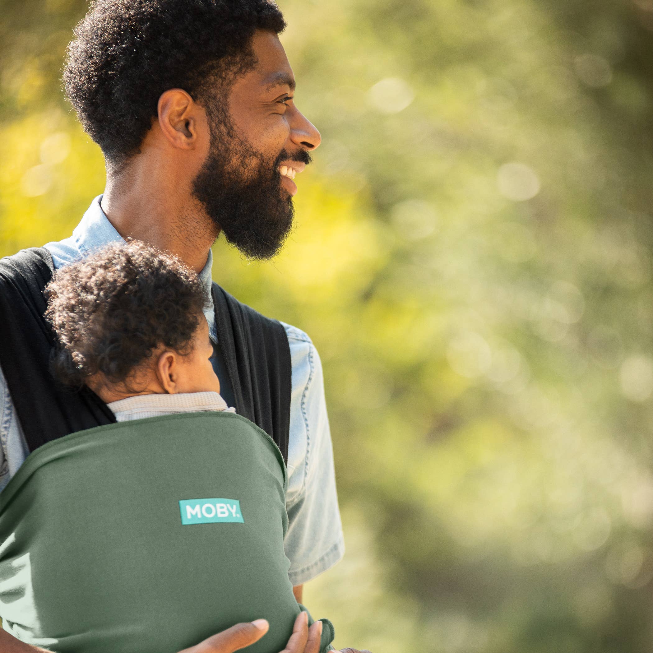 Moby - Wholesale Baby Carrier - Moby Easy Wrap Olive/Onyx- ECOM BOX JUNE 20247