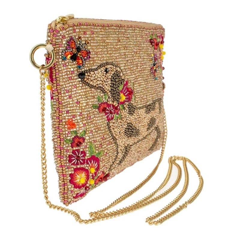Mary Frances Accessories - Wholesale Crossbody Bag - Women's - Doxie Beaded Dog and Floral Crossbody Mini Handbag2
