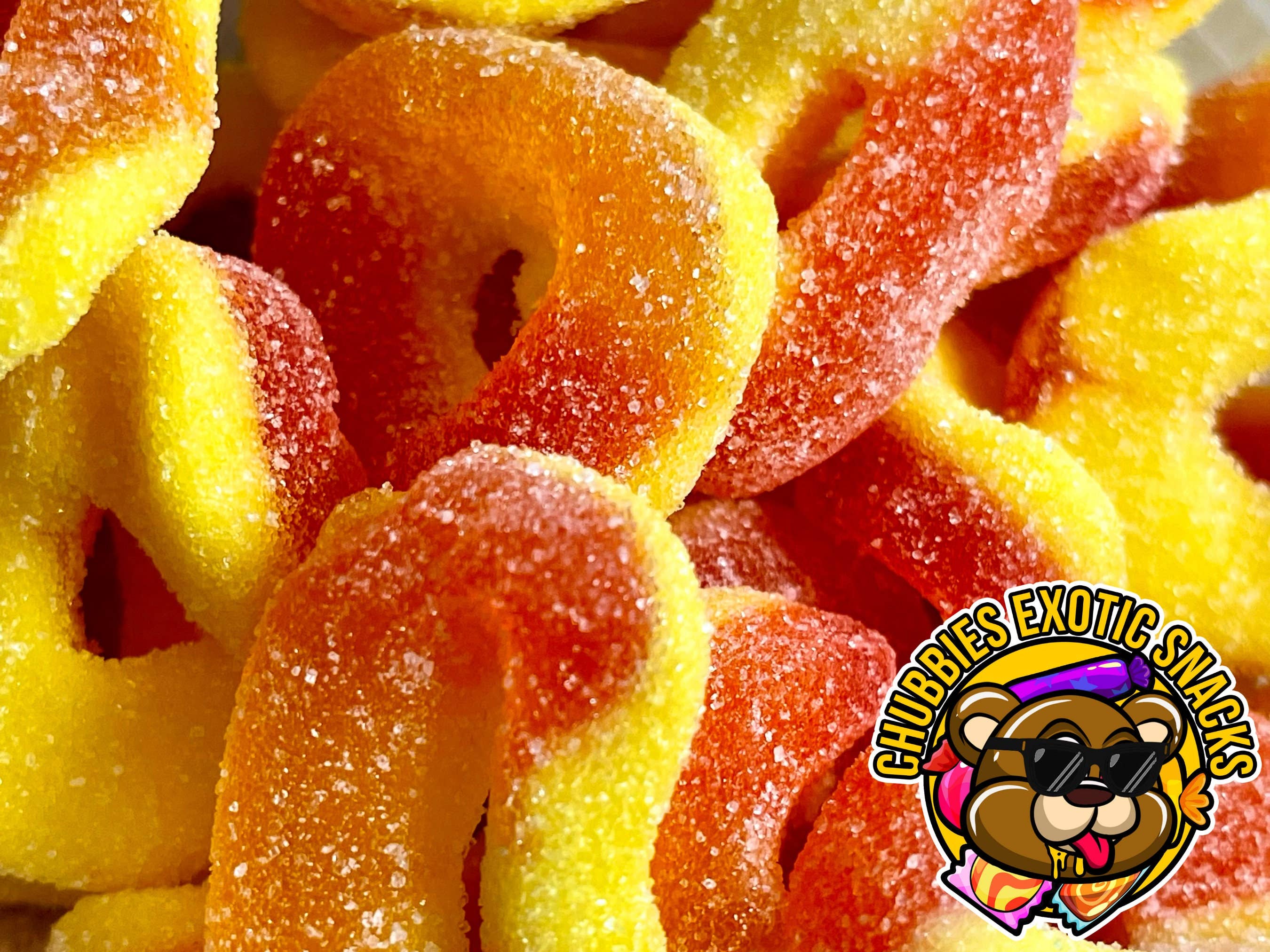 CHUBBIES EXOTIC SNACKS – wholesale Boiled sweets – Dulce Enchilados Spiced Peach Rings - Spicy Peach Rings3