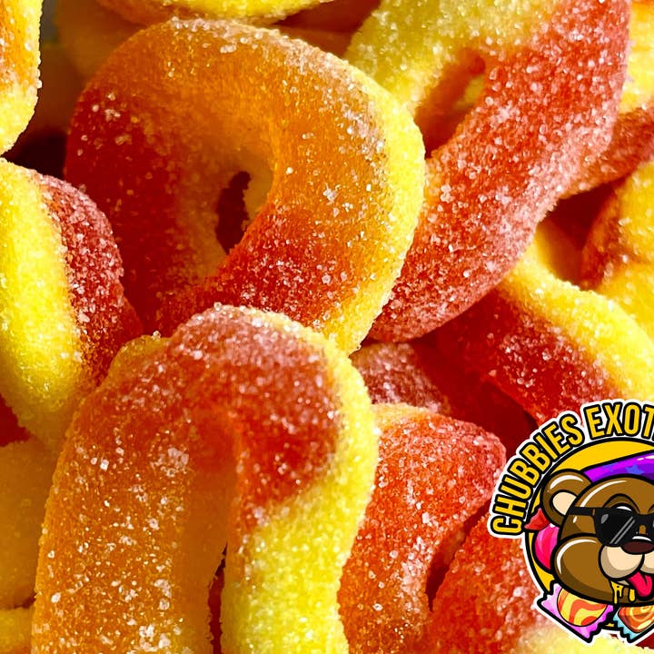 CHUBBIES EXOTIC SNACKS – wholesale Boiled sweets – Dulce Enchilados Spiced Peach Rings - Spicy Peach Rings3