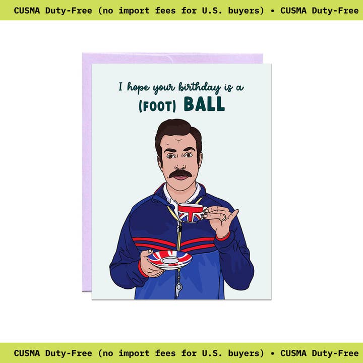 Ted Football | Birthday Card for wholesale by Party Mountain Paper co.