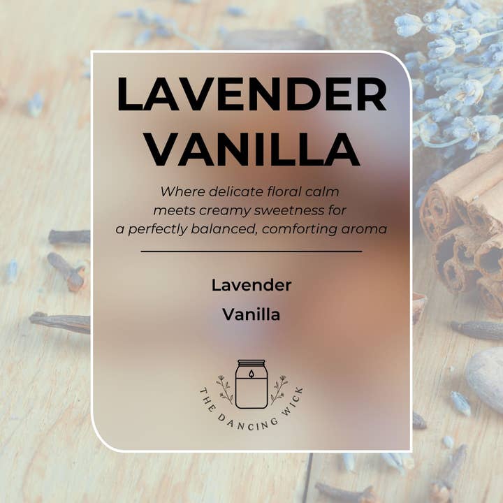 THE DANCING WICK CANDLES - Wholesale Jar/Filled Candle - Memorial Gift Candle / Lavender Vanilla Scent1