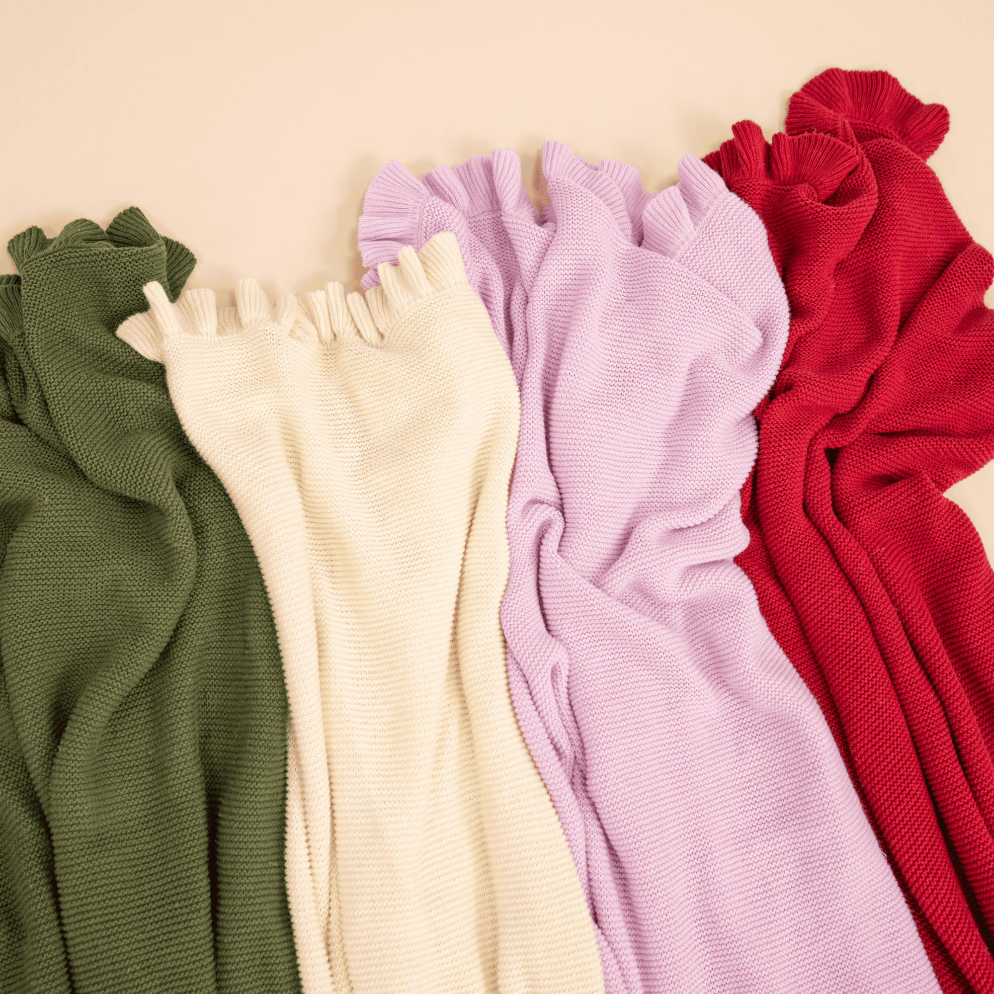 SwaddleAn - Wholesale Bedding Blanket - Kids & Baby - SwaddleAn Ruffled Knit Baby Blanket - 100% Cotton9